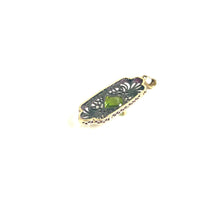 9ct Yellow Gold Peridot Filigree Pendant