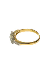 18ct Yellow Gold and Platinum Antique Diamond Dress Ring