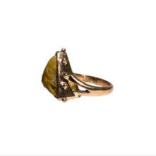9ct Rose Gold Lava Stone with a Carved Goat Head Ring