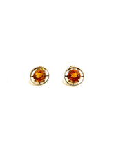 Citrine Circle Earrings