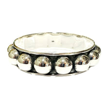 Sterling Silver Large Bauble Solid Bangle