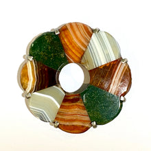 Sterling Silver Scottish Agate and Bloodstone Kilt Buckle