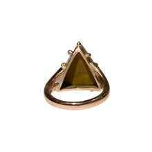 9ct Rose Gold Lava Stone with a Carved Goat Head Ring