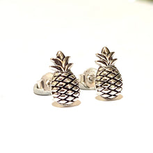Sterling Silver Pineapple Stud Earrings