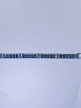 Platinum Sapphire and Diamond Set Art Deco Bracelet