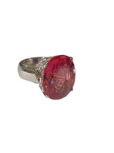 Red CZ Ring in Sterling Silver