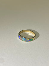 14ct Yellow Gold Australian Black Opal Inlay Ring