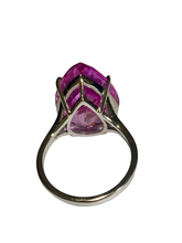 9ct White Gold 10ct Pink Topaz Ring