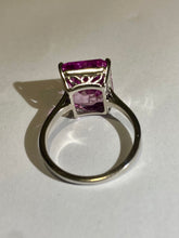 9ct White Gold with 5ct Pink Topaz Ring