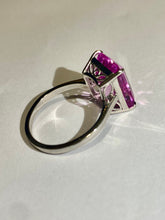 9ct White Gold with 5ct Pink Topaz Ring