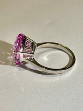 9ct White gold with 5ct Pink Topaz Ring