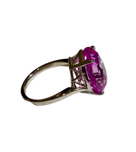 9ct White Gold 5ct Pink Topaz Ring