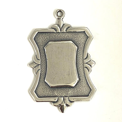 Sterling Silver Rectangle Medal Pendant
