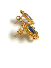Sapphire and Australian Opal Stud Earrings