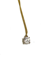 Sterling Silver Gold Plate and CZ Necklace