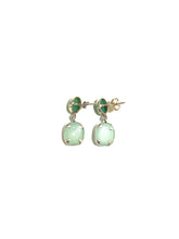 Sterling Silver Chrysoprase Drop Earrings