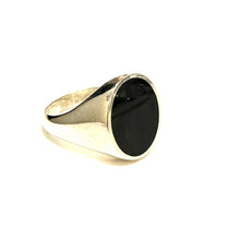 Sterling Silver Black Onyx Men's Signet Ring