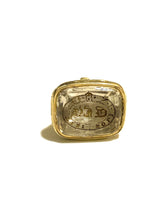 9ct Gold Rock Crystal Fob Pendant