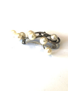 Pearl and Sterling Silver Brooch