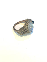 Sterling Silver Moonstone and Topaz Ring