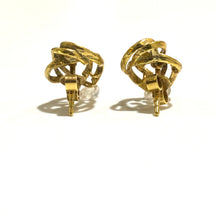 Sterling Silver Gold Plate Curved Stud Earrings