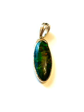9ct Gold Oval Black Opal Pendant