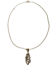 Sterling Silver Marcasite Pendant and Snake Chain