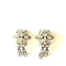 Crystal Floral Clip On Earrings