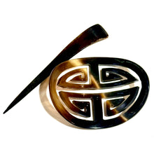Tortoiseshell Arched Oval Hair Pin and Slide