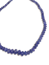 Tanzanite Graduated Beaded Necklace with 9ct Gold Clasp