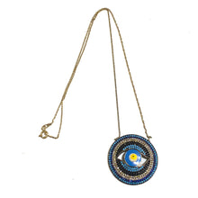 Sterling Silver Crystal Evil Eye Necklace