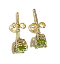 Small Sterling Silver Peridot Stud Earrings