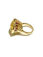 9ct Yellow Gold Round Cut 31.25ct Citrine Dress Ring