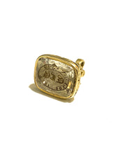 9ct Gold Rock Crystal Fob Pendant
