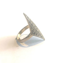 Sterling Silver and Marcasite Diamond Shaped Ring