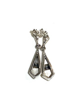 Sterling Silver Marcasite Mother of Pearl Drop Earrings