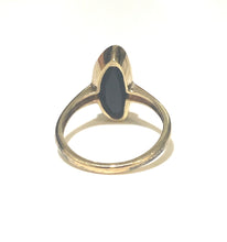 Rounded 9ct Gold Black Opal Ring