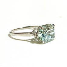 9ct White Gold 4.2ctw Aquamarine and Diamond Ring