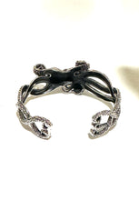 Sterling Silver Dark Textured Octopus Cuff