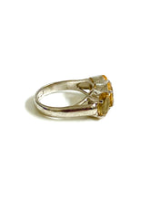 Sterling Silver Citrine Trilogy Ring