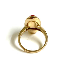 9ct Yellow Gold Momo Coral Ring