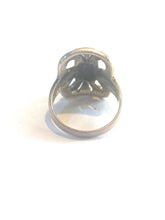 Sterling Silver and Marcasite Square Ring