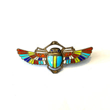 Enamel Scarab Brooch