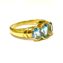 9ct Yellow Gold Bridge Topaz Ring