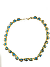 Kingman Turquoise and Sterling Silver Gold Plate Necklace
