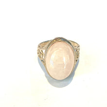 Sterling Silver Cabochon Rose Quartz Ring
