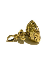 9ct Gold Rock Crystal Fob Pendant