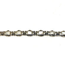 Sterling Silver Marcasite Mother of Pearl Inlaid Bracelet