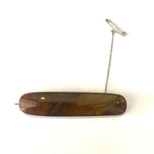 Sterling Silver Agate Brooch