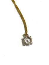 Sterling Silver Gold Plate and CZ Necklace
